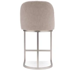 Set Of 2 Barrelback Counter Height Barstool With Metal Base Pewter/Oatmeal Linen - Leick Home -Furniture Store GUEST 4dd6ded6 a496 43b3 a672 618a91ff7761