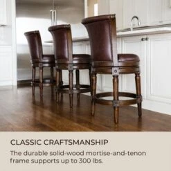 Maven Lane Pullman Wooden Kitchen Bar Height Stool With 180 Degrees Swivel -Furniture Store GUEST 4f20b801 142e 409c b070 1a0ba41d29f7