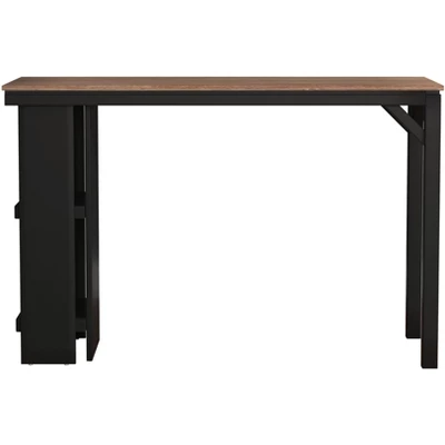 Knolle Park Wood Counter Height Table Black/Wire Brush Oak Finished Top - Hillsdale Furniture 5 Knolle Park Wood Counter Height Table Black/Wire Brush Oak Finished Top - Hillsdale Furniture - Image 3