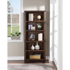 72" Baton Rouge Bookcase - OSP Home Furnishings -Furniture Store GUEST 509ce906 dcdc 48a2 963a 2bbe3fb0d3ca