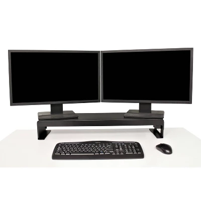 Double Articulated Dual Monitor Desk Mount With Power Black - Rocelco 4 Double Articulated Dual Monitor Desk Mount With Power Black - Rocelco - Image 2