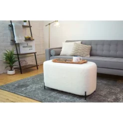 32" Modern Decorative Bench With Metal Base - WOVENBYRD -Furniture Store GUEST 510de90f 5566 479f b78c d7ae920586a0