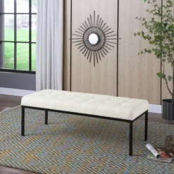 Tufted Metal Bench - HomePop -Furniture Store GUEST 51219351 6a76 4045 86f6 d14126511758