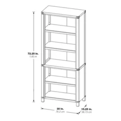 72" Baton Rouge Bookcase - OSP Home Furnishings -Furniture Store GUEST 51905515 b695 443d bd65 79ab4cf66367