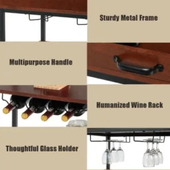 Costway 3 Tier Trolley Cart Kitchen Island Serving Bar Cart W/ Glass Holder & Wine Rack 15 Costway 3 Tier Trolley Cart Kitchen Island Serving Bar Cart W/ Glass Holder & Wine Rack -Furniture Store GUEST 51adf37c c557 4f1d b61d 3db19b1d728a