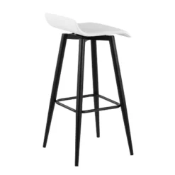 Set Of 2 Ale Faux Leather/Steel Barstools Black/White - LumiSource -Furniture Store GUEST 52b040c8 f2b4 4805 aeea 3ecf388f29f1