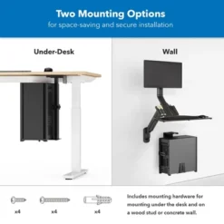 Mount-It! Rotating Heavy Duty CPU Mount | Height And Width Adjustable CPU Bracket For Under Desk And Wall Installation | 44 Lbs. Weight Capacity -Furniture Store GUEST 53c46c3b e015 4743 9923 99a31d031cf6