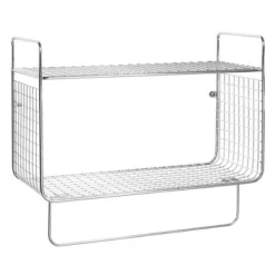 MDesign 2 Tier Storage Organizer Bath Shelf With Towel Bar, Wall Mount -Furniture Store GUEST 548aa998 9a65 453d 9be7 1123a7c1b57c