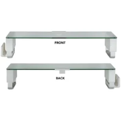 Mount-It! Tempered Glass & Aluminum Computer Monitor Stand With Brushed Aluminum Legs | 66 Lbs. Weight Capacity -Furniture Store GUEST 550fc203 2569 46ab af93 34611bcaf7f6