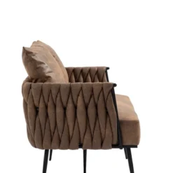 Modern Accent Metal Frame Tufted Sofa With Arms - ModernLuxe -Furniture Store GUEST 55115e7b e60e 4ea9 83c1 e2c4e05bd33d