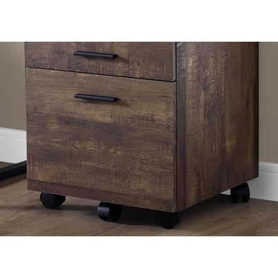 Monarch Specialties 3 Drawer File Cabinet, Filing Cabinet, Brown 5 Monarch Specialties 3 Drawer File Cabinet, Filing Cabinet, Brown - Image 3