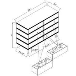 Mid-Century Modern 6 Drawer Dresser Walnut - Linon 33 Mid-Century Modern 6 Drawer Dresser Walnut - Linon -Furniture Store GUEST 555618d5 5a8c 4591 b2b7 03de4495e537