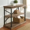 36.25" Archer Ridge Three Tier Bookcase Brown/Black - Stylecraft