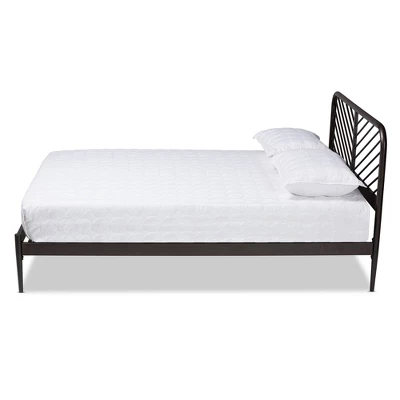 Queen Dora Industrial Metal Platform Bed Black - Baxton Studio 3 Queen Dora Industrial Metal Platform Bed Black - Baxton Studio
