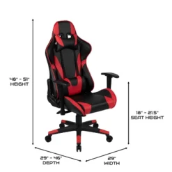 BlackArc Bravo Red Gaming Desk & Chair Set: High Back Gaming Chair With Lumbar Support & Adjustable Arms; Desk With Cupholder/Headphone Hook -Furniture Store GUEST 56257d65 3b98 4e0b b687 42199fa85202 1