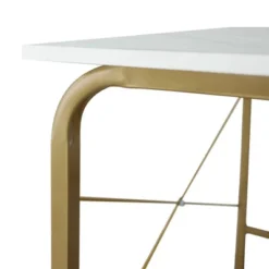 40" Home Office Computer Desk With Metal Base Marble/Brass - Teamson Home 13 40" Home Office Computer Desk With Metal Base Marble/Brass - Teamson Home -Furniture Store GUEST 5667189c 9c76 46e6 8421 ad8e5aee0773