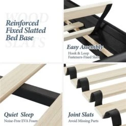 Yaheetech Upholstered Bed Frame With Button-Tufted Headboard -Furniture Store GUEST 56bdce78 d75e 4e82 8cee a4d6f0aab81b