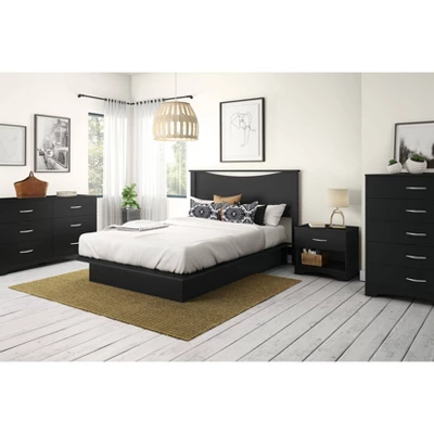 Queen Step One Bed And Headboard Set - South Shore 3 Queen Step One Bed And Headboard Set - South Shore