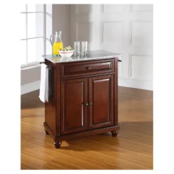 Cambridge Solid Granite Top Portable Kitchen Island - Vintage Mahogany - Crosley -Furniture Store GUEST 59235ee6 acdf 4888 b66d 57c5c54ef834