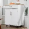 HOMCOM Kitchen Island Cart Rolling Trolley Cart With Drawer, Storage Cabinet & Towel Rack -Furniture Store GUEST 5978bd58 1745 4cca bb13 be0242380113
