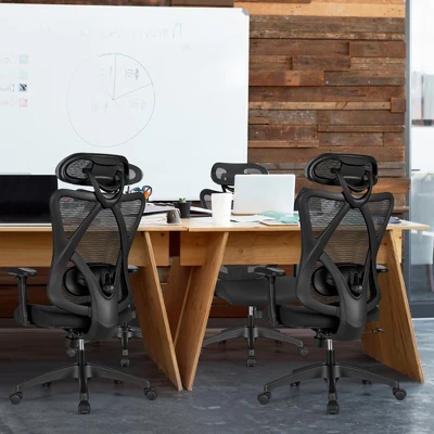 Costway Ergonomic High Back Mesh Office Chair W/ Adjustable Lumbar Support 4 Costway Ergonomic High Back Mesh Office Chair W/ Adjustable Lumbar Support - Image 2