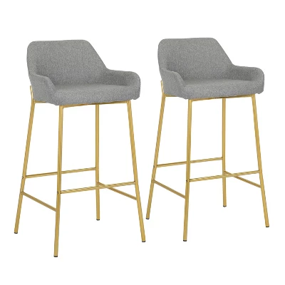 Set Of 2 Daniella Metal Polyester Barstool - LumiSource 16 Set Of 2 Daniella Metal Polyester Barstool - LumiSource - Image 14