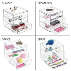 MDesign Plastic Glasses Storage Organizer Box, 3 Drawers 11 MDesign Plastic Glasses Storage Organizer Box, 3 Drawers -Furniture Store GUEST 5b4818a5 0251 4646 acff 272ef58174e1