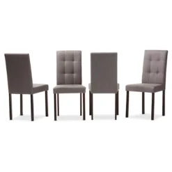 Baxton Studio Set Of 4 Andrew Modern And Contemporary Fabric Upholstered Grid-tufting Dining Chair -Furniture Store GUEST 5c7d6327 90b4 443e b0fe dfd811a333d8