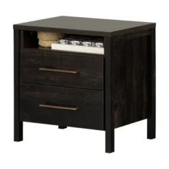 Gravity 2 Drawer Nightstand Rubbed Black - South Shore 19 Gravity 2 Drawer Nightstand Rubbed Black - South Shore -Furniture Store GUEST 5de7daec 5841 466b 86a6 dc005691198a