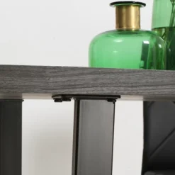 HOMCOM 63" Wavy-Edge Modern Dining Table For 6 People, Wooden Kitchen Table With Steel Legs, Rectangle Dinner Table With Strong Metal Base, Gray 11 HOMCOM 63" Wavy-Edge Modern Dining Table For 6 People, Wooden Kitchen Table With Steel Legs, Rectangle Dinner Table With Strong Metal Base, Gray -Furniture Store GUEST 5e627c67 38bf 4ce2 ae7c 88e7487df40b