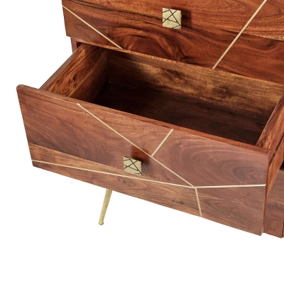 Modern Metal Buffet Brown - Olivia & May 5 Modern Metal Buffet Brown - Olivia & May - Image 3