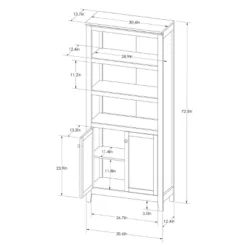 72" Carson 5 Shelf Bookcase With Doors - Threshold™ -Furniture Store GUEST 5fdf42c1 8555 4b08 bc20 610b4dd9a0ed