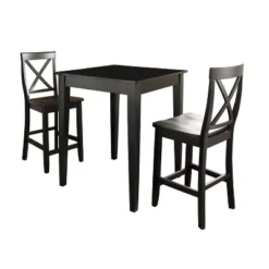 3pc Pub Dining Set With X-Back Stools Black - Crosley -Furniture Store GUEST 6062a69a 806b 46a3 8ffb 28bb8f0eb62a