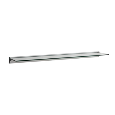 Floating Glass Shelf On Aluminum Bar Clear - Danya B. 9 Floating Glass Shelf On Aluminum Bar Clear - Danya B. - Image 7