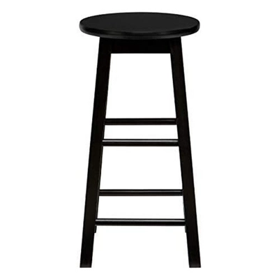 PJ Wood Classic Round Seat 29" Tall Kitchen Counter Stools For Homes, Dining Spaces, And Bars With Backless Seats & 4 Square Legs, Black (Set Of 10) 5 PJ Wood Classic Round Seat 29" Tall Kitchen Counter Stools For Homes, Dining Spaces, And Bars With Backless Seats & 4 Square Legs, Black (Set Of 10) - Image 3
