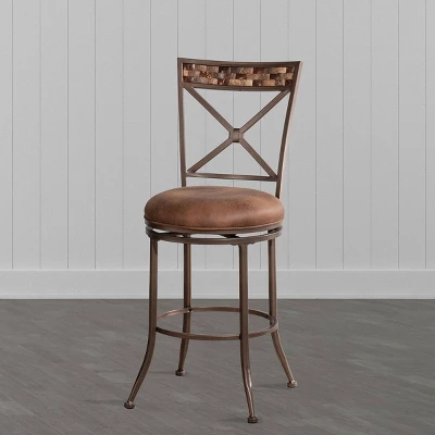 Compton Swivel Counter Height Barstool Brown - Hillsdale Furniture 4 Compton Swivel Counter Height Barstool Brown - Hillsdale Furniture - Image 2