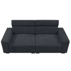 87" Velvet 2-Seater Sectional Sofa With Multi-Angle Adjustable Headrest - ModernLuxe -Furniture Store GUEST 63554f2b 369a 48aa bce6 0aceeb9934ba
