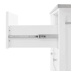 Soren Stainless Steel Top Kitchen Island/Cart Stainless Steel /White - Crosley -Furniture Store GUEST 63658c4b d1b1 45de 86d1 7f2904565228