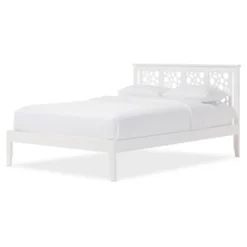 Celine Modern And Contemporary Geometric Pattern Solid Wood Platform Bed - Full - Baxton Studio 11 Celine Modern And Contemporary Geometric Pattern Solid Wood Platform Bed - Full - Baxton Studio -Furniture Store GUEST 647830ca 8f93 4244 8f59 f379554bb143