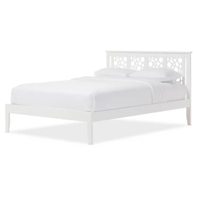 Celine Modern And Contemporary Geometric Pattern Solid Wood Platform Bed - Full - Baxton Studio 7 Celine Modern And Contemporary Geometric Pattern Solid Wood Platform Bed - Full - Baxton Studio - Image 5