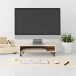 U Brands Verona Monitor Stand Natural -Furniture Store GUEST 64c8f96f 99c8 4087 b7cc 89ab877a24e3