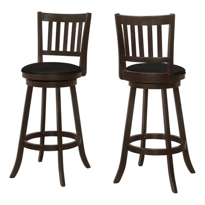 2pk 44" Upholstered Slat Back Swivel Bar Height Barstools - EveryRoom 6 2pk 44" Upholstered Slat Back Swivel Bar Height Barstools - EveryRoom - Image 4