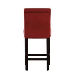 2pk 24" Vermont Faux Leather Counter Height Barstools Red - Inspire Q -Furniture Store GUEST 655947bb 7972 4515 985b 1eecfc0203d8