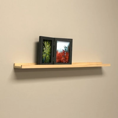 31" Decorative Shelf Wall Mounted With Front Edge Unfinished Wood - Inplace 5 31" Decorative Shelf Wall Mounted With Front Edge Unfinished Wood - Inplace - Image 3