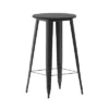 Emma And Oliver Indoor/Outdoor Bar Top Table, 23.75" Round All Weather Poly Resin Top With Steel Base -Furniture Store GUEST 665a5858 1af9 4d1e a1dc 9a0105024852