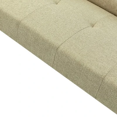 Emilio Modern 55.25" Wide Upholstered Low Back Bench With Sturdy Golden Metal Tapered Leg| ARTFUL LIVING DESIGN 8 Emilio Modern 55.25" Wide Upholstered Low Back Bench With Sturdy Golden Metal Tapered Leg| ARTFUL LIVING DESIGN - Image 6