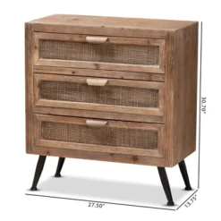 Calida Wood And Rattan 3 Drawer Storage Cabinet Brown - Baxton Studio 17 Calida Wood And Rattan 3 Drawer Storage Cabinet Brown - Baxton Studio -Furniture Store GUEST 68295ec1 e739 4380 9baf b80632243dda