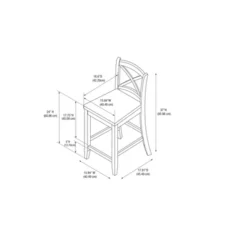 24" Torino X Back Wood Counter Height Barstool - Black - Linon 16 24" Torino X Back Wood Counter Height Barstool - Black - Linon -Furniture Store GUEST 684dfef0 0b94 4214 b9fe 23429eb79b55