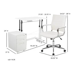 Emma And Oliver Work From Home Kit-Adjustable Desk, LeatherSoft Office Chair, Filing Cabinet -Furniture Store GUEST 68d54135 c246 4095 b576 72ab85c4a559