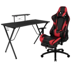 Flash Furniture Gaming Desk And Footrest Reclining Gaming Chair Set With Cup Holder, Headphone Hook, And Monitor/Smartphone Stand 27 Flash Furniture Gaming Desk And Footrest Reclining Gaming Chair Set With Cup Holder, Headphone Hook, And Monitor/Smartphone Stand -Furniture Store GUEST 68ec4a65 7256 48a0 b322 fefb9b2eb5ba